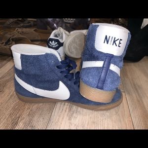 High top Navy Nike blazers